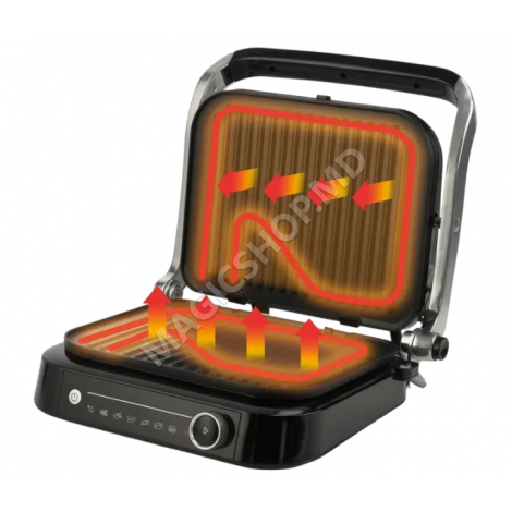 Grătar electric Gorenje GCG2100S, 2100W, Oțel inoxidabil